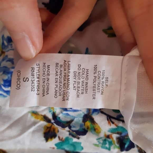 Floral tank top with sheer back - Picture 6 of 6